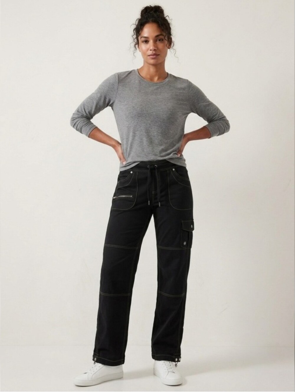 Athleta Bettona Boyfriend Cargo Pants Straight Leg